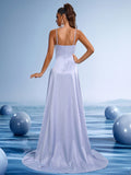 Lilac Floral Beaded Mermaid Gown with Cape Train