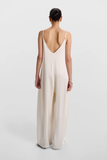 Audrey Satin Wide-Leg Jumpsuit
