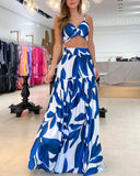 Resort Print Maxi Dress Suit