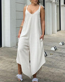 Diagonal Leg Strap Jumpsuit