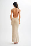 Asymmetrical Sleeveless Backless Bodycon MaxiDress