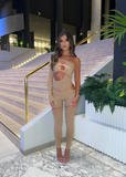Rhinestone Cutout One-Shoulder Jumpsuit