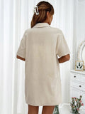 Short Sleeve Top and Shorts Two-Piece Set in Solid Color