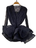 Lace Long Sleeve Ruffled Mini Dress