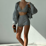 Zip-Up Hoodie and Jogger Set in Casual Sporty Style
