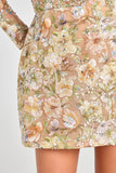 Sheer Floral Embellished Tulip Mini Gown