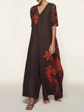 Printed Breathable Loose Jumpsuit