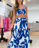 Resort Print Maxi Dress Suit
