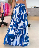 Resort Print Maxi Dress Suit