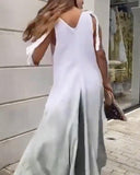 Casual V-Neck Sleeveless Gradient Jumpsuit